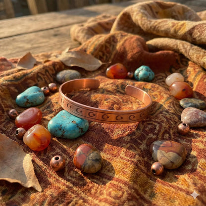 Ay-Yıldız Detaylı Premium Bakır Bileklik