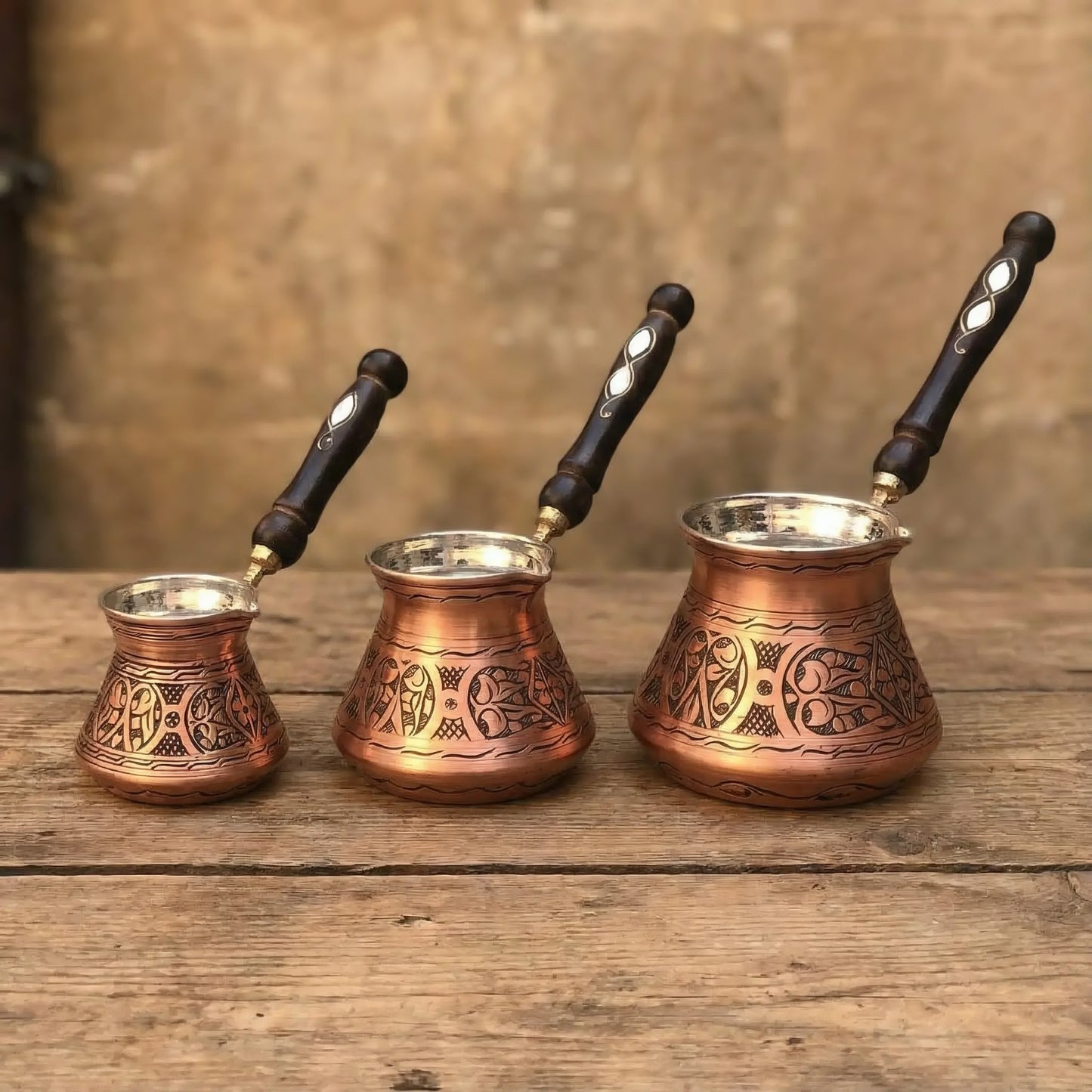 İşlemeli Bakır Cezve