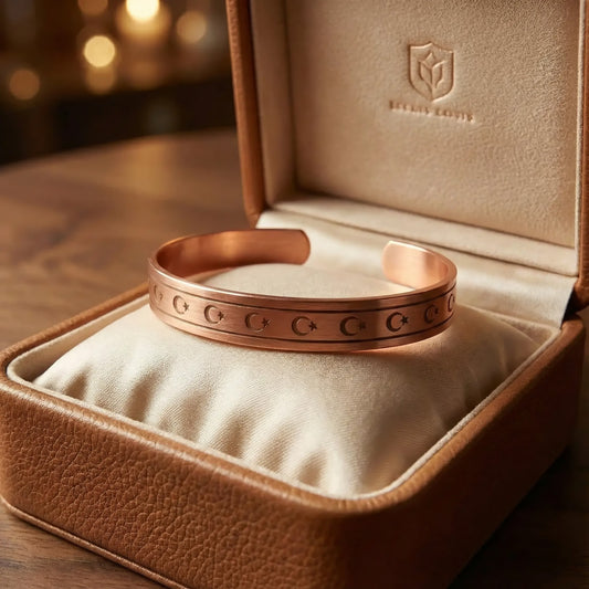 Ay-Yıldız Detaylı Premium Bakır Bileklik