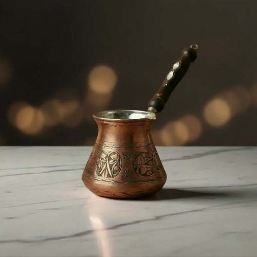 İşlemeli Bakır Cezve