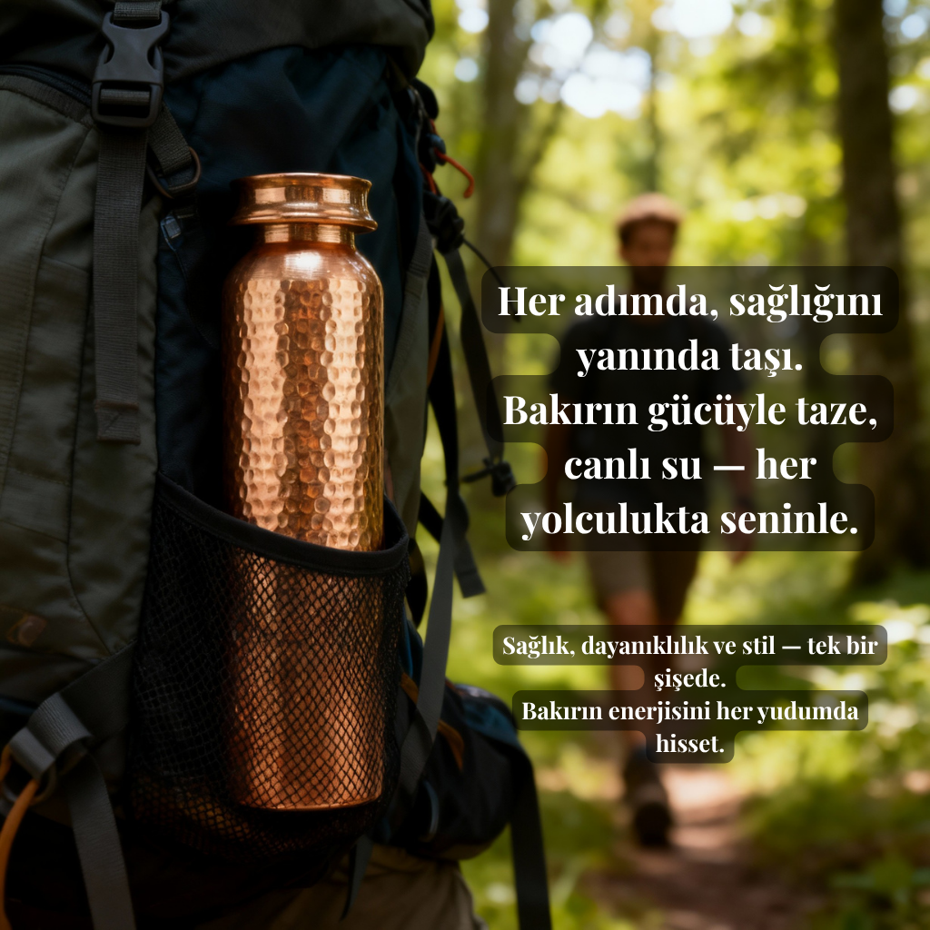 Kalaylı Saf Bakır Matara (700 ml)