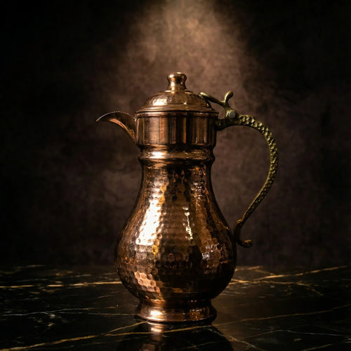 Kalaylı, Kapaklı Bakır Sürahi (2.5 Litre)