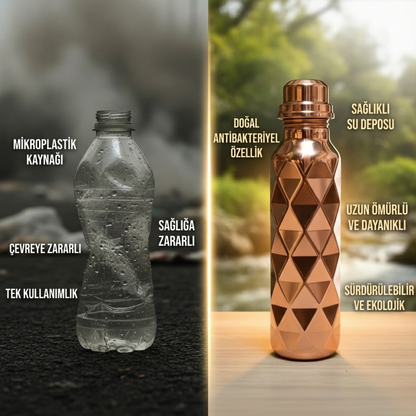 Kalaylı Saf Bakır Matara (700 ml)